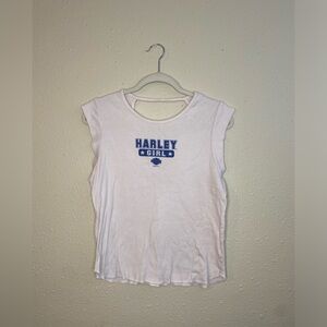 Vintage 2003 Harley Davidson “Harley girl” tank tee | light baby pink | size L